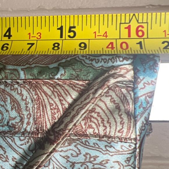 Self Esteem Women Paisley Satin Blue Top *Dimensions In Pictures* - Picture 5 of 5